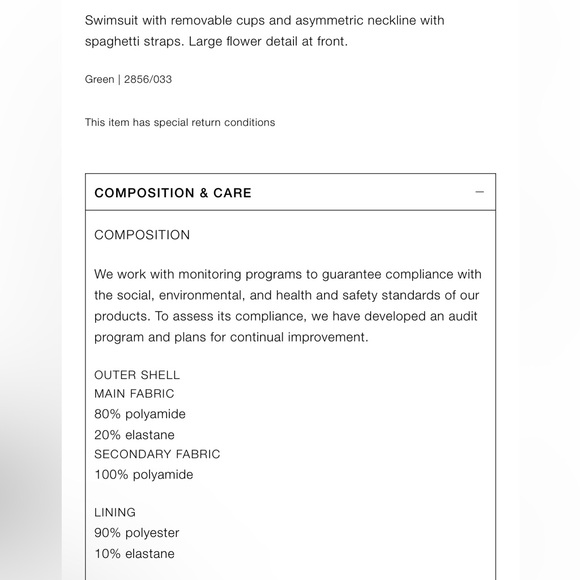 ZARA Asymmetrical Floral One Piece Swimsuit. - Picture 6 of 8